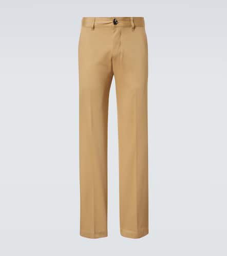 Pantaloni chino in raso di cotone - Ami Paris - Modalova