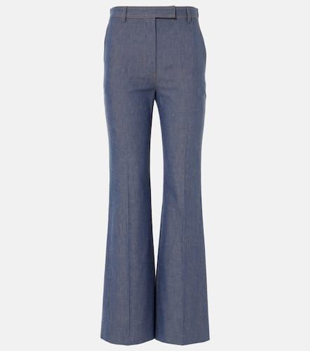 Pantaloni flared Nash in chambray - Loro Piana - Modalova