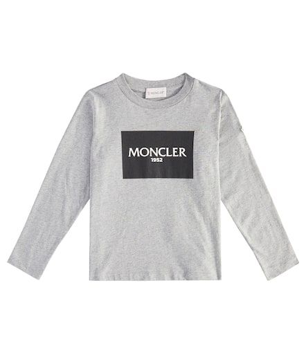 Logo cotton jersey top - Moncler Enfant - Modalova