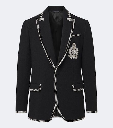 DG embellished wool-blend tweed blazer - Dolce&Gabbana - Modalova