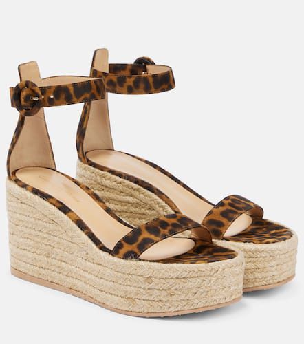 Portofino suede espadrille wedges - Gianvito Rossi - Modalova