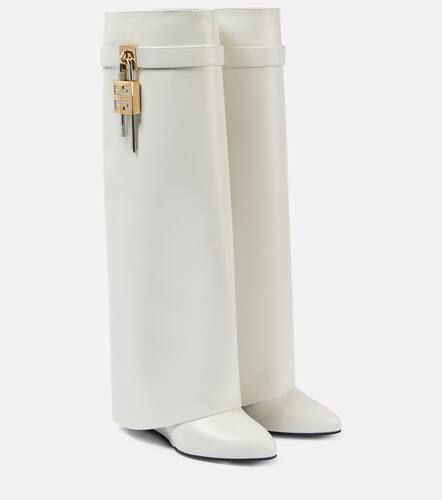 Shark Lock leather knee-high boots - Givenchy - Modalova