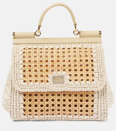 Borsa Sicily Medium in crochet con pelle - Dolce&Gabbana - Modalova