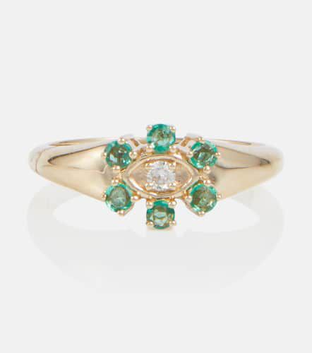 Anello in 14kt con diamanti - Sydney Evan - Modalova