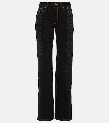 Printed high-rise straight jeans - Marine Serre - Modalova