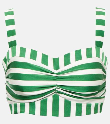 Portofino striped silk-blend crop top - Dolce&Gabbana - Modalova