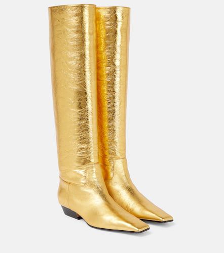 Marfa metallic leather knee-high boots - Khaite - Modalova