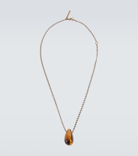 Tiger eye signet necklace - Dries Van Noten - Modalova