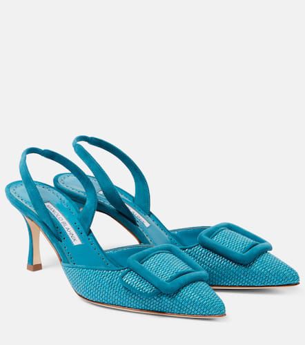 Pumps slingback Maysli 70 in rafia - Manolo Blahnik - Modalova