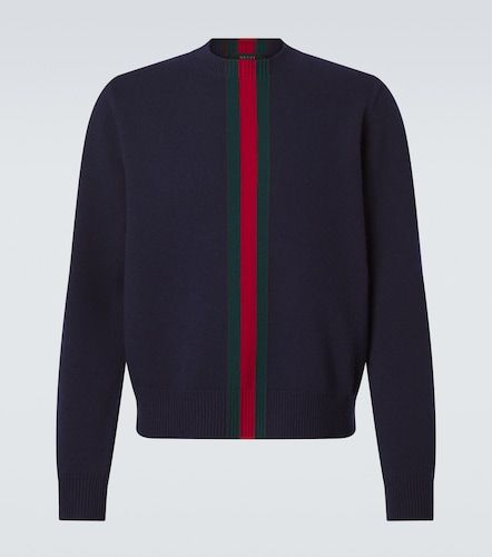 Gucci Pullover Web Stripe in lana - Gucci - Modalova