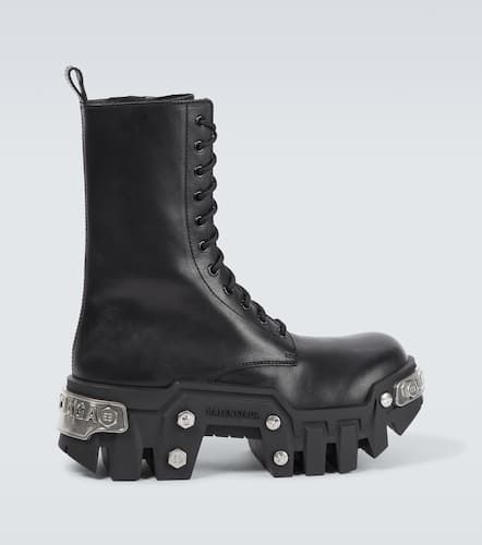 Botas con cordones Bulldozer de piel - Balenciaga - Modalova