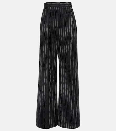 Chalk stripe wool wide-leg pants - Alexander McQueen - Modalova