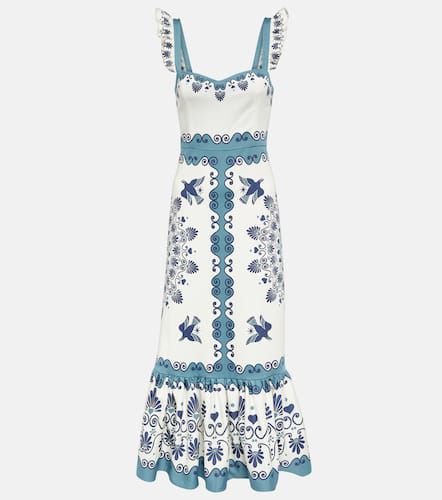 Gingerbread printed cotton-blend midi dress - La DoubleJ - Modalova