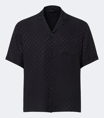 Camisa bowling de jacquard GG de seda - Gucci - Modalova