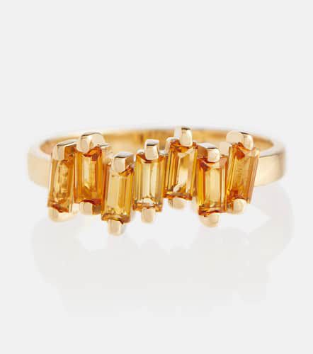 Kt gold ring with citrine quartz - Suzanne Kalan - Modalova