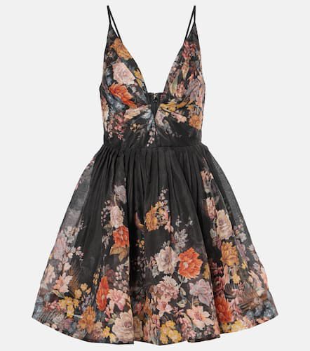 Pavilion floral linen and silk minidress - Zimmermann - Modalova