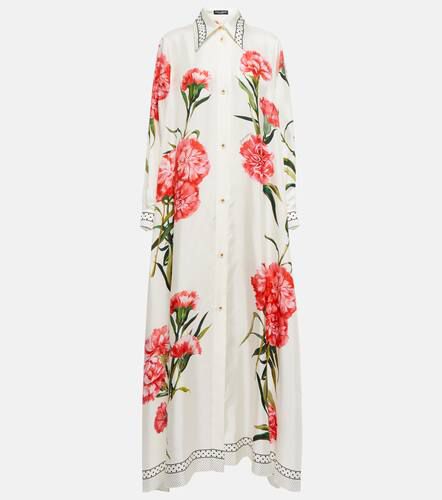 Floral-printed silk twill kaftan - Dolce&Gabbana - Modalova