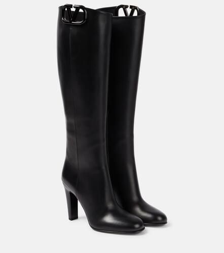 VLogo Signature leather knee-high boots - Valentino Garavani - Modalova