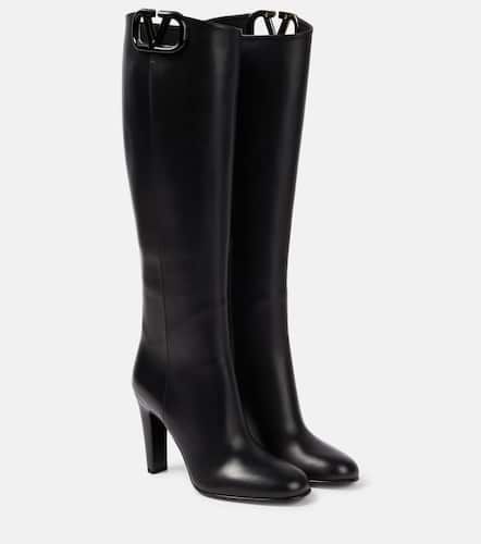 VLogo Signature leather knee-high boots - Valentino Garavani - Modalova
