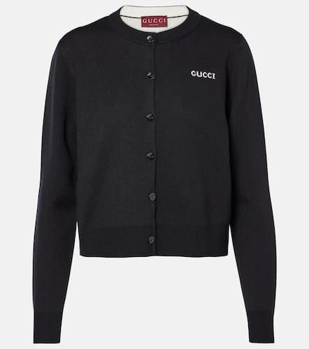 Gucci Cardigan in jacquard di lana - Gucci - Modalova