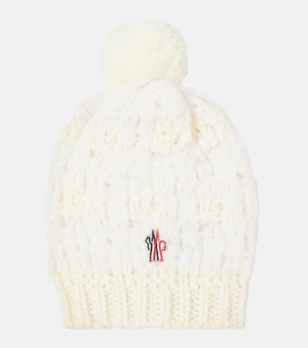 Logo alpaca and wool-blend beanie - Moncler - Modalova