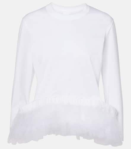 Top in jersey di cotone con tulle - Noir Kei Ninomiya - Modalova