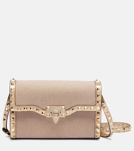 Borsa a tracolla Rockstud Small in canvas - Valentino Garavani - Modalova