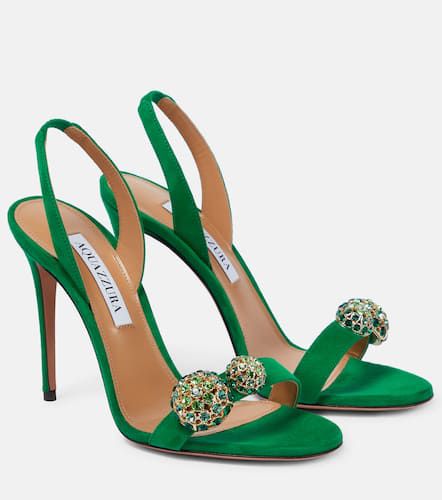 Love Bubble embellished suede sandals - Aquazzura - Modalova