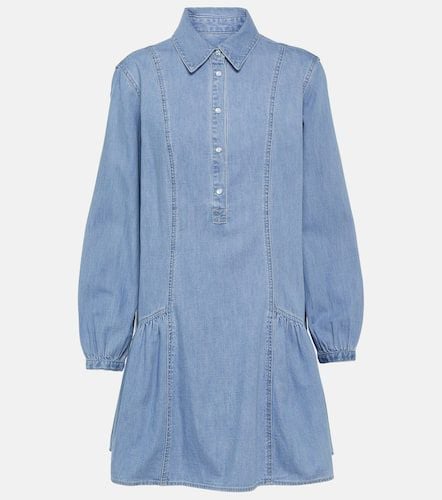 Chaia puff-sleeve denim minidress - Veronica Beard - Modalova