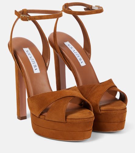 Plateausandalen aus Veloursleder - Aquazzura - Modalova