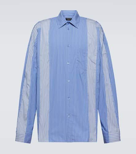 Striped cotton-blend shirt - Balenciaga - Modalova
