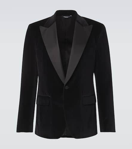 Cotton and silk-blend velvet tuxedo - Dolce&Gabbana - Modalova