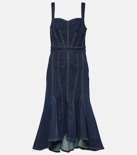 Sweetheart denim midi dress - 7 For All Mankind - Modalova