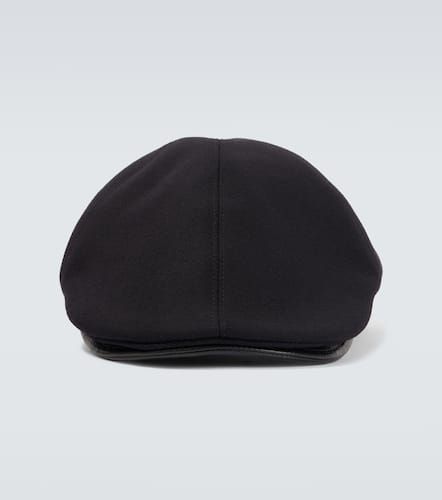 Wool and cashmere-blend flat cap - Giorgio Armani - Modalova
