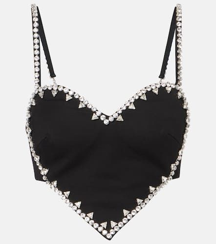 Cropped-Top Heart mit Kristallen - Area - Modalova