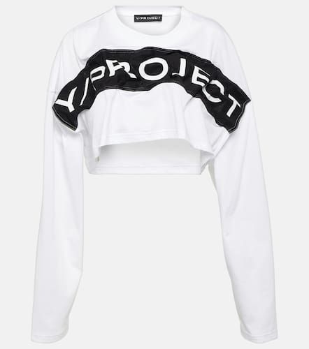 Crop top de jersey de algodón con logo - Y/Project - Modalova