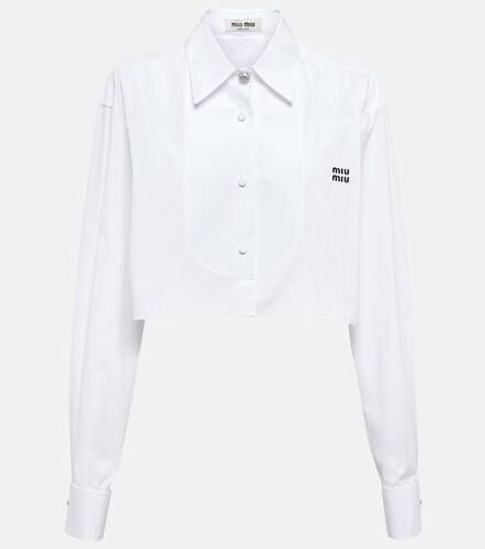 Miu Miu Camisa de algodón cropped - Miu Miu - Modalova