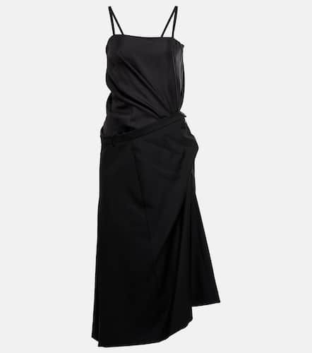 Asymmetric wool and silk midi dress - Maison Margiela - Modalova