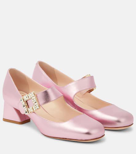 Très Vivier metallic leather Mary Jane pumps - Roger Vivier - Modalova