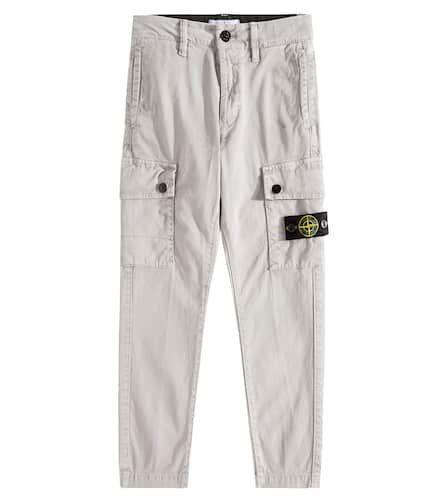 Cotton tapered pants - Stone Island Junior - Modalova