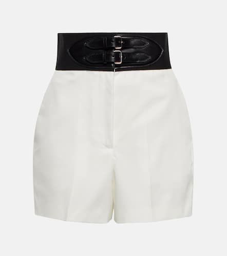 Alaïa High-Rise Shorts mit Leder - Alaia - Modalova