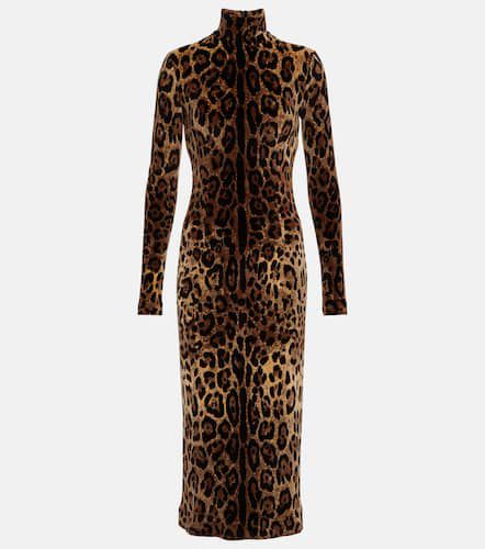 Jacquard leopard-print midi dress - Dolce&Gabbana - Modalova