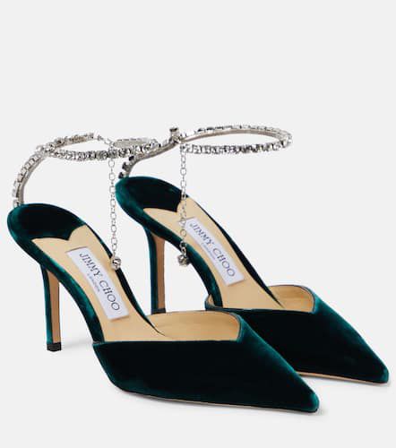 Saeda 85 embellished velvet pumps - Jimmy Choo - Modalova