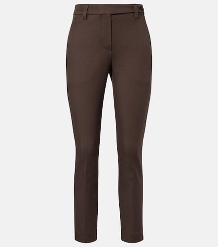Monili cotton-blend slim pants - Brunello Cucinelli - Modalova