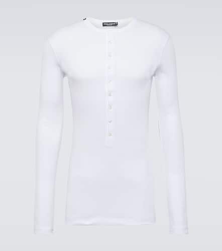 Henley-Hemd Re-Edition aus Baumwoll-Jersey - Dolce&Gabbana - Modalova