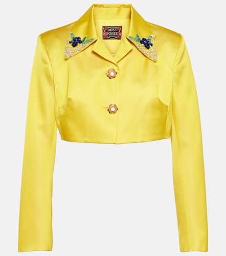 Embellished jacket and crop top set - Miss Sohee - Modalova