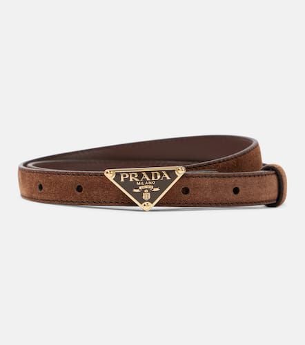 Prada Cintura in suede con logo - Prada - Modalova