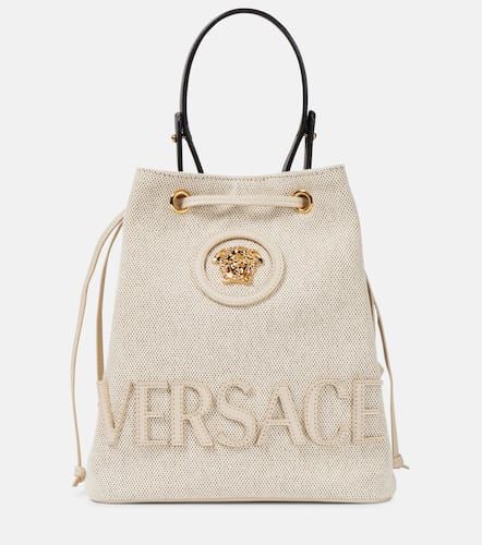 Bolso saco La Medusa Small de lona - Versace - Modalova