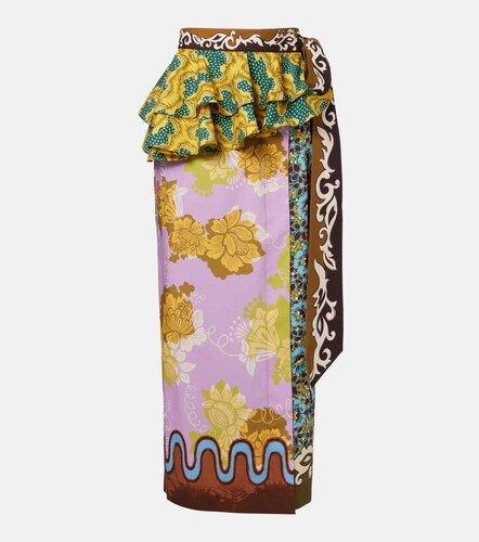Arnie printed cotton wrap skirt - Alemais - Modalova