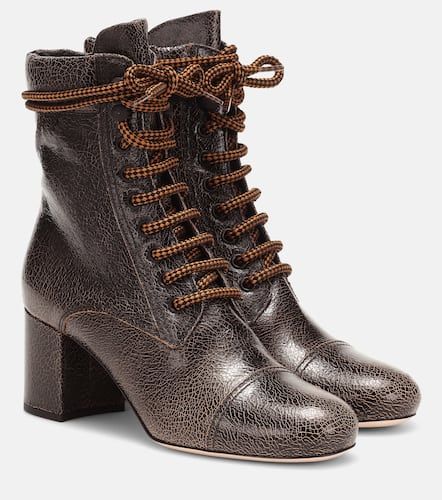 Miu Miu Schnürstiefel aus Leder - Miu Miu - Modalova